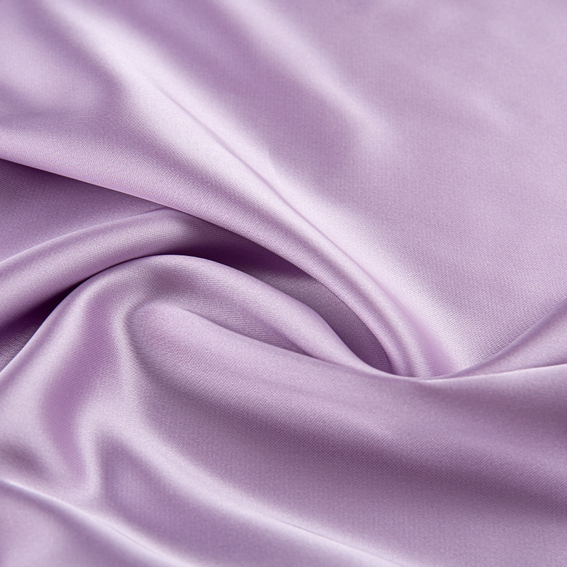 HY323 Dark Purple 180 GSM țesătură elastică din poliester satinat pentru îmbrăcăminte, rochii, lenjerie intima de ultimă generație
