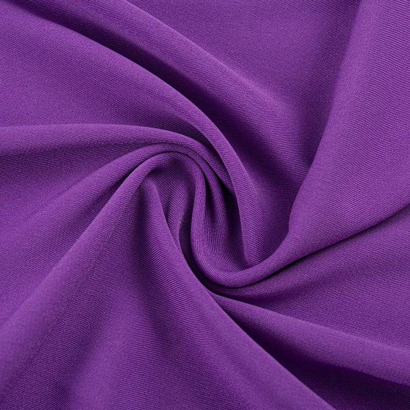 HY070 Țesătură de îmbrăcăminte twill 2/2 elastică din mătase compozită mov