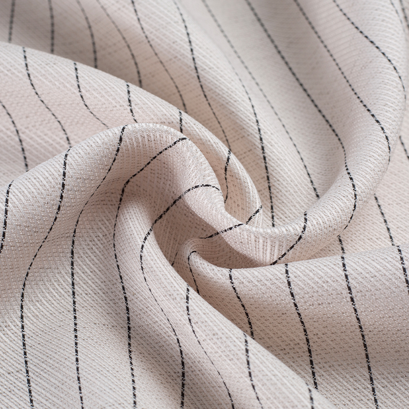HY529-Linen Lauris Black Silk Strips Țesătură Lyocell